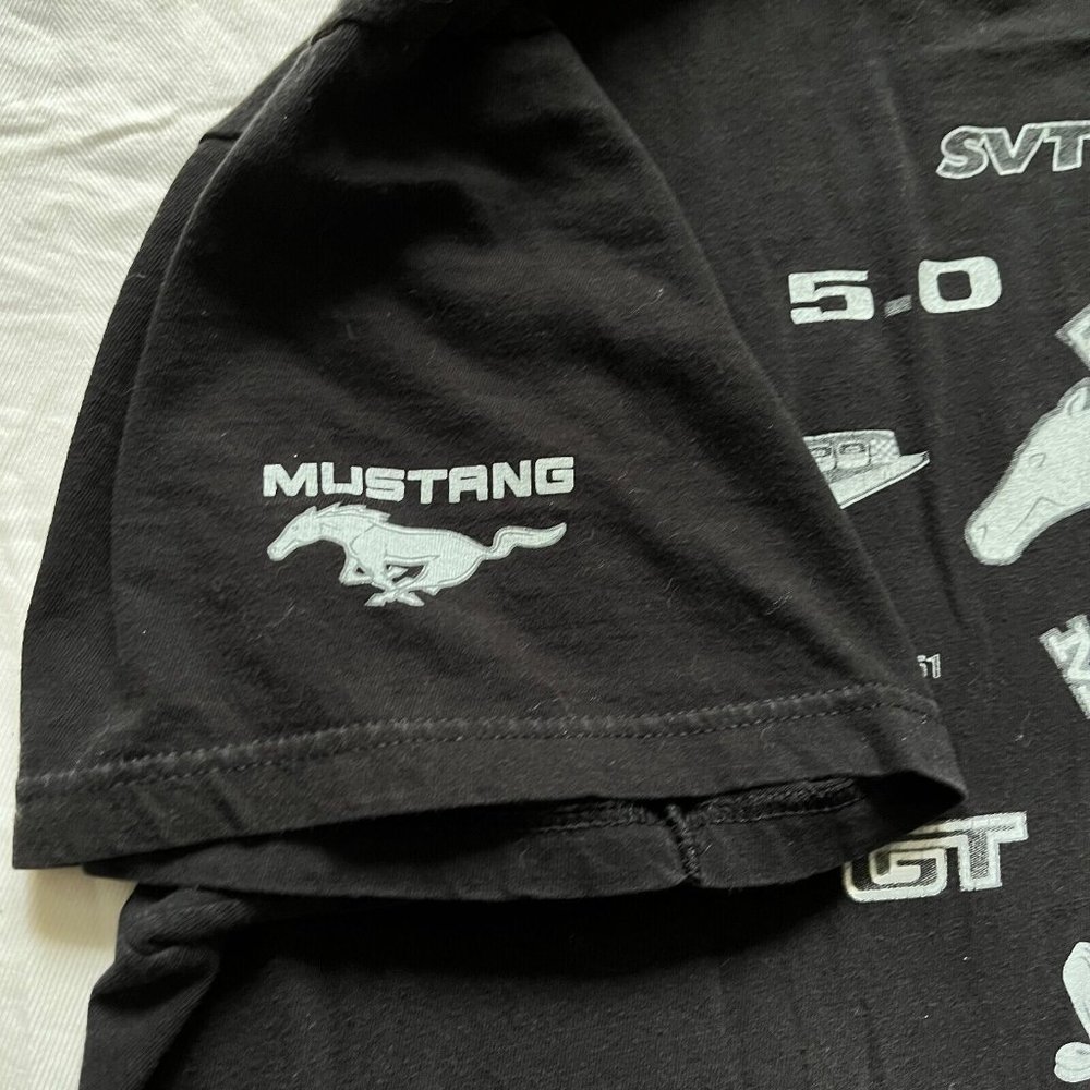 Ford Mustang Since 1964 Racing Graphic Black T-Shirt 100% Cotton XXL - Picture 3 of 8
